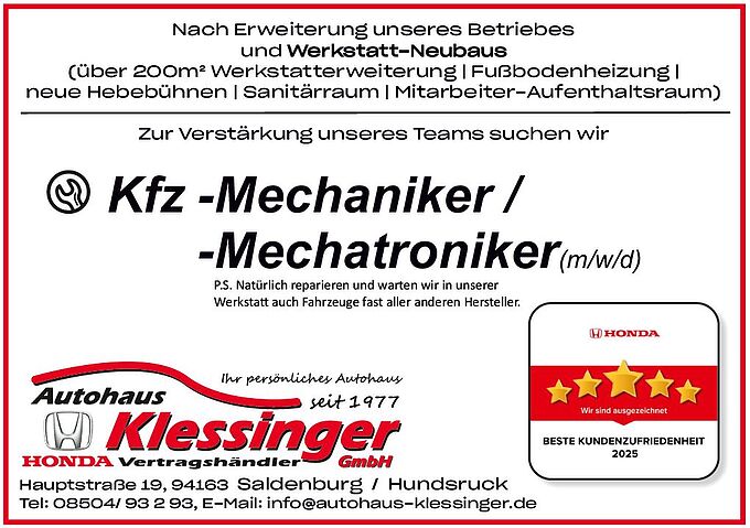 Werkstattmitarbeiter gesucht